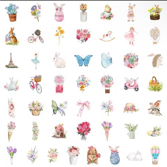 50 Colorful Spring Stickers - Picture 2 of 3